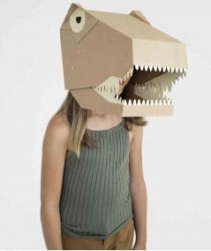 Costumes/déguisement en carton-DIY MASQUE T-REX-Koko Cardboards-Mer(e)veilleuse