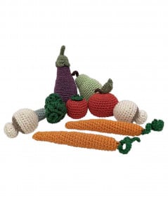 Jouets d'imitation-Ensemble de fruits et légumes en coton bio fait main-Loop baby-Mer(e)veilleuse