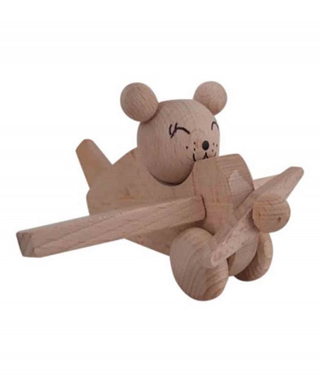 Les jouets en bois & à bascule-Jouet en bois - Ours aviateur-O'that We love happy baby & kids-Mer(e)veilleuse
