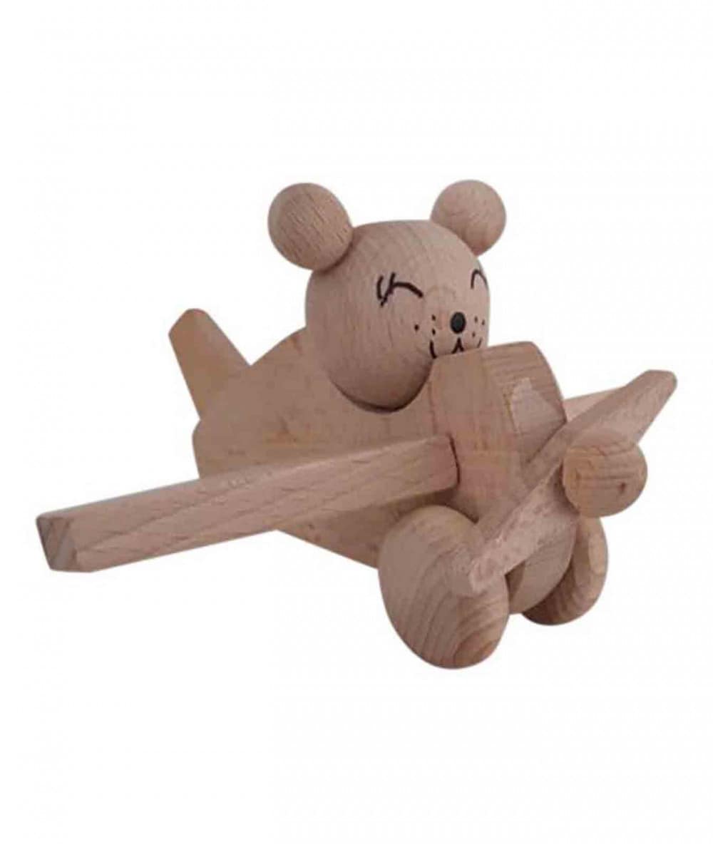 Les jouets en bois & à bascule-Jouet en bois - Ours aviateur-O'that We love happy baby & kids-Mer(e)veilleuse