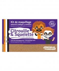 Masque, Déguisement-Kit maquillage 'Citrouille et squelette'-Namaki Cosmetics-Mer(e)veilleuse