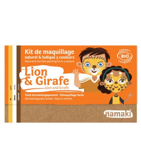Masque, Déguisement-Kit maquillage 'Lion et Girafe'-Namaki Cosmetics-Mer(e)veilleuse