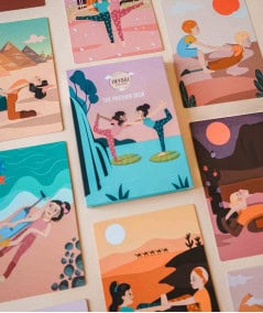 Les jeux de reflexion & d'adresse-Cartes de Yoga enfant "Partenaires" illustrées main-Imyogi-Mer(e)veilleuse