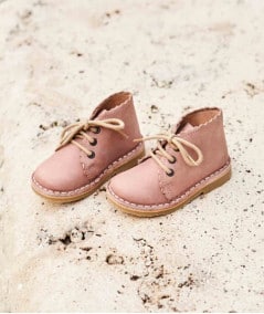 Chaussures-Derbies Scallop boot - Vieux Rose-Petit nord-Mer(e)veilleuse