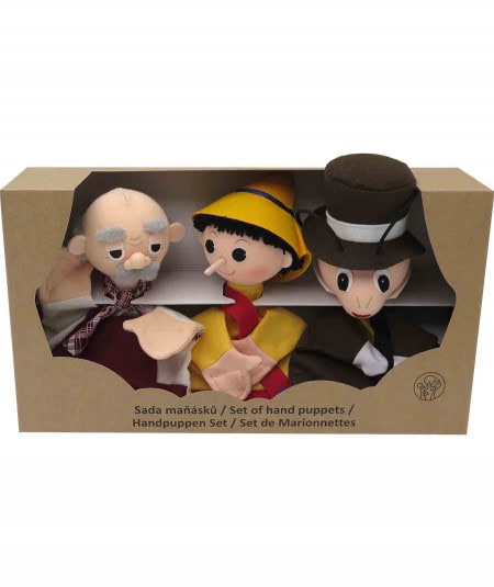 Théatre & marionnette-Set 3 Marionnettes Pinocchio-Bass & Bass-Mer(e)veilleuse