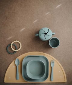Vaisselle, set de table, bavoir-Set Cuillère & fourchette-Mushie-Mer(e)veilleuse