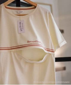 Vêtements d'allaitement-Tee-shirt d'allaitement 'Breastfeeling' - Latte-You&Milk-Mer(e)veilleuse