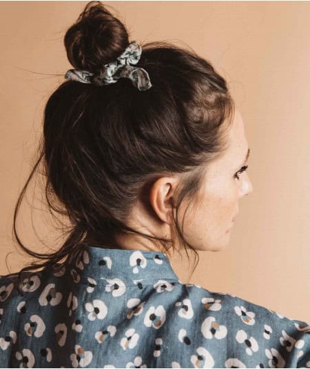 Pyjama femme enceinte & maternité-Kimono en lin lavé Léo Céleste-Gabrielle Paris-Mer(e)veilleuse