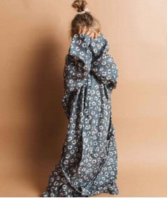 Pyjama femme enceinte & maternité-Kimono en lin lavé Léo Céleste-Gabrielle Paris-Mer(e)veilleuse