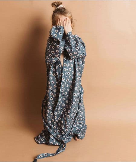Gabrielle Paris : Kimono en lin lavé Léo Céleste - 100