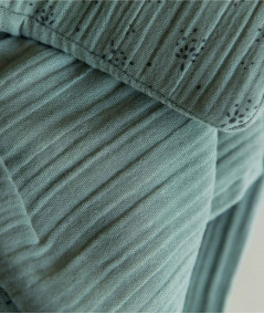 Berceau, lit & accessoires literie-Couverture bébé ouatinée Etincelle Eucalyptus-Gabrielle Paris-Mer(e)veilleuse