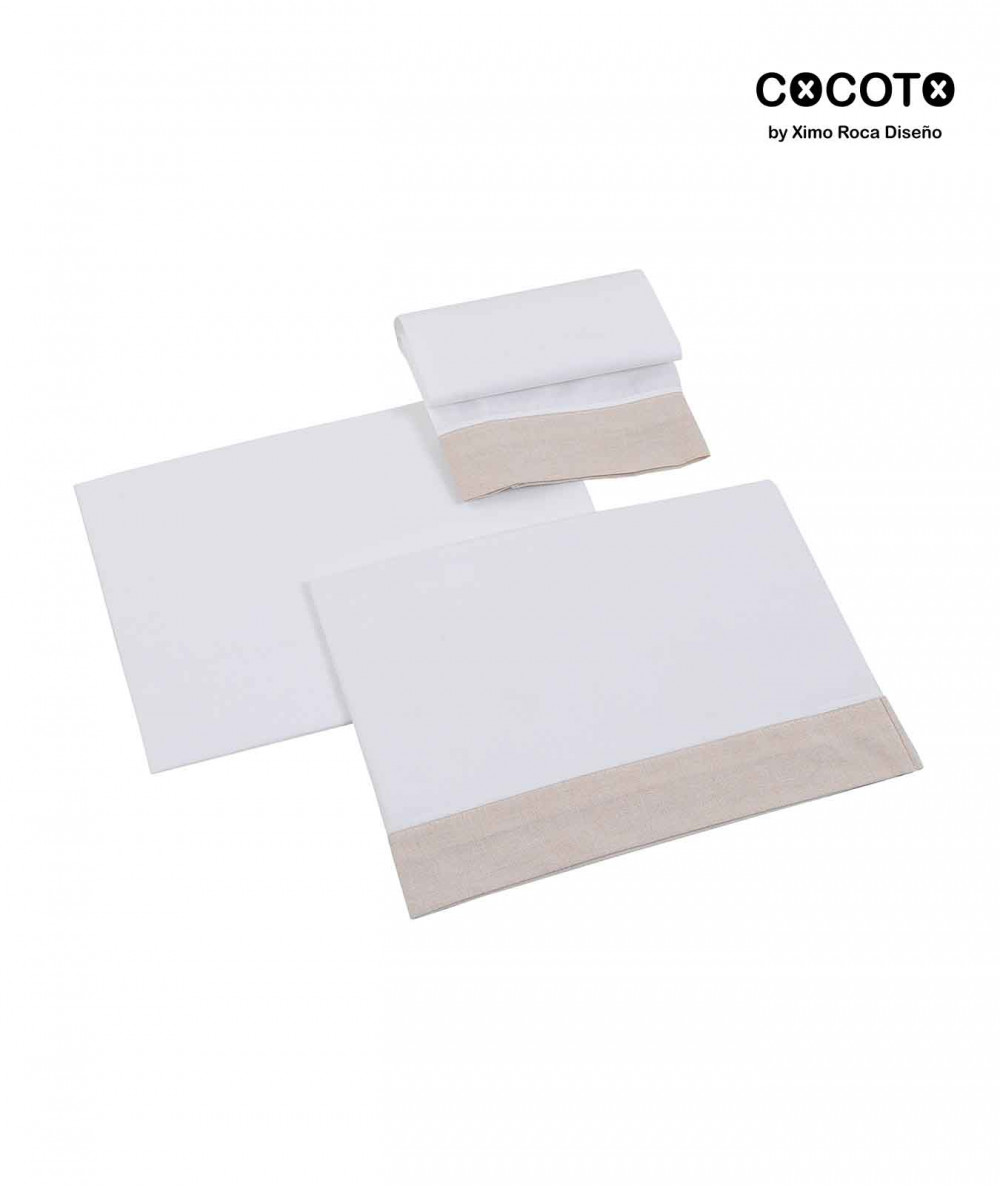 Berceau, lit & accessoires literie-Set de 3 draps pour berceau "Cocoto"-Micuna-Mer(e)veilleuse