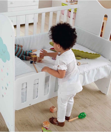 Berceau, lit & accessoires literie-Barrière de lit enfant 120 x 60 - Blanc-Micuna-Mer(e)veilleuse