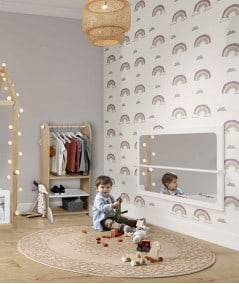 Décoration murale-Miroir Montessori " Micussori " - Blanc-Micuna-Mer(e)veilleuse