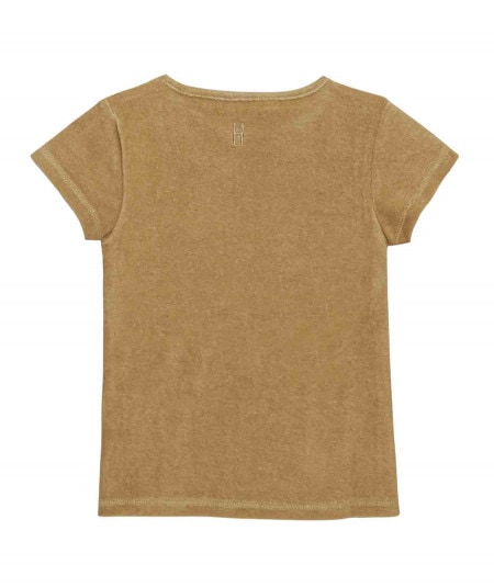 Body, tee-shirt, top, débardeur-T-shirt à manches courtes "Dean" - Amber Gold-Little Hedonist-Mer(e)veilleuse