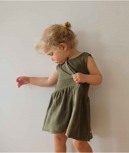 Robe, jupe-Robe en éponge Romane - Olive-Les Petites Choses-Mer(e)veilleuse