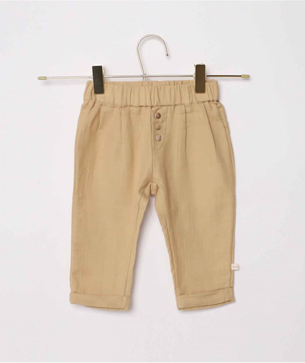 Pantalon, salopette, short, barboteuse-Pantalon en gaze de coton Paco - Gold-Les Petites Choses-Mer(e)veilleuse