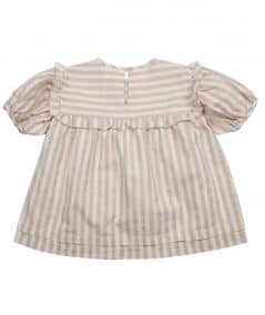 Blouse, polo, chemise-Chemiser à manches courtes en lin à rayures - Apple Blossom / White-Suuky-Mer(e)veilleuse