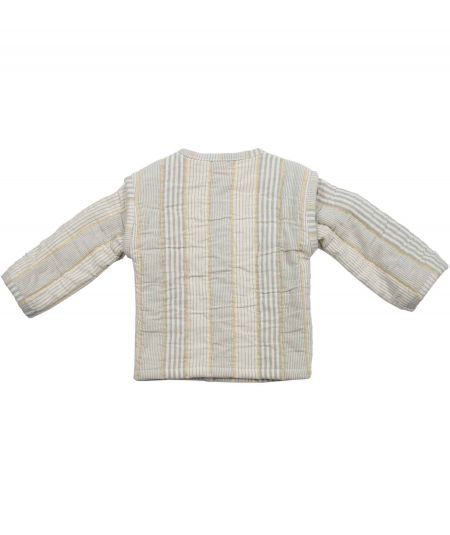 Manteau-Veste matelassée bébé - Yellow / Blue Stripes-Suuky-Mer(e)veilleuse