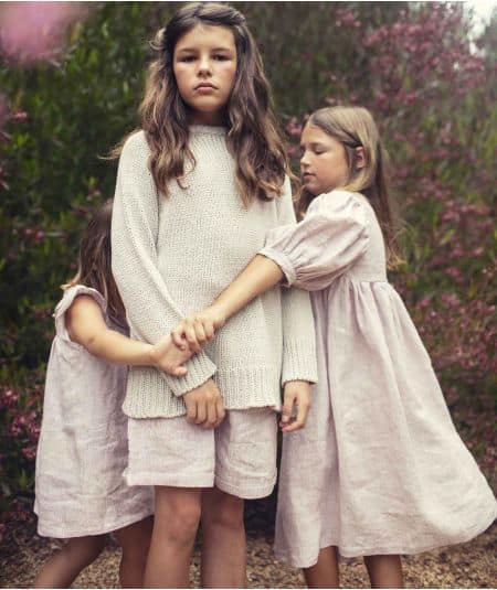 Robe, jupe-Robe en lin à rayures fines - Dove / Heather Rose-Suuky-Mer(e)veilleuse
