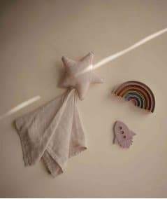Les hochets & jouets d'éveil-Jouet à empiler arc en ciel - Rainbow Tropical-Mushie-Mer(e)veilleuse