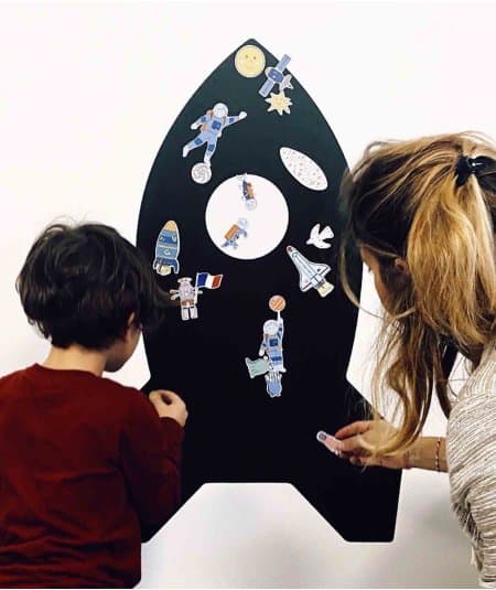 Décoration murale-Tableau magnétique enfant Fusée-Ferflex-Mer(e)veilleuse