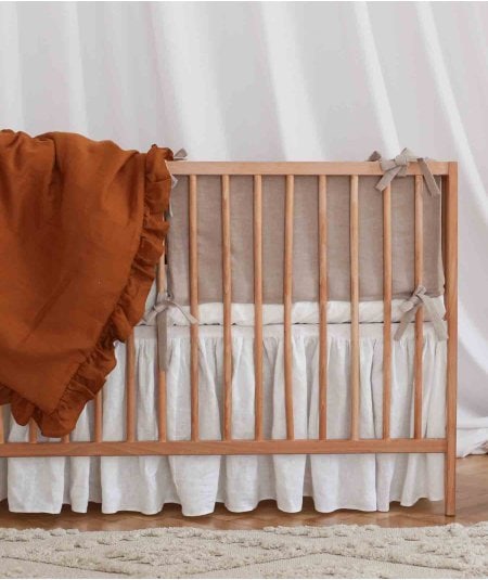 Berceau, lit & accessoires literie-Tour de lit bébé en lin - Beige-Babyly-Mer(e)veilleuse