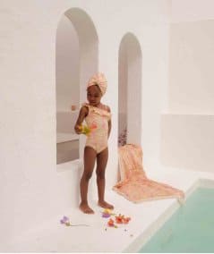 Maillot de bain-Bonnet de bain enfant ABINA Lemon Patchouli Spring-Louise Misha-Mer(e)veilleuse
