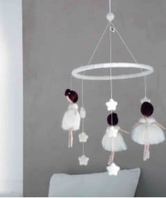 Ciel de lit, mobile, suspension-Mobile bébé Ballerine-2 Stories-Mer(e)veilleuse