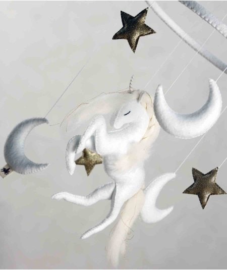 Ciel de lit, mobile, suspension-Mobile bébé Licorne-2 Stories-Mer(e)veilleuse
