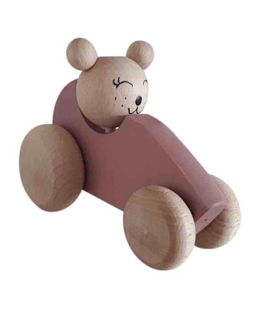 Les jouets en bois & à bascule-Jouet en bois - Ours en voiture-O'that We love happy baby & kids-Mer(e)veilleuse