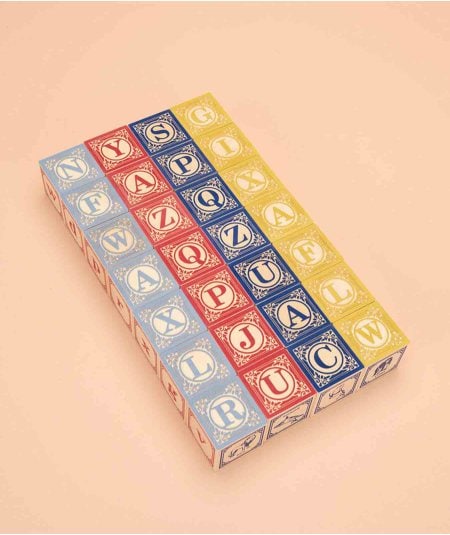Les hochets & jouets d'éveil-28 cubes en bois enfant alphabet français-Uncle Goose-Mer(e)veilleuse
