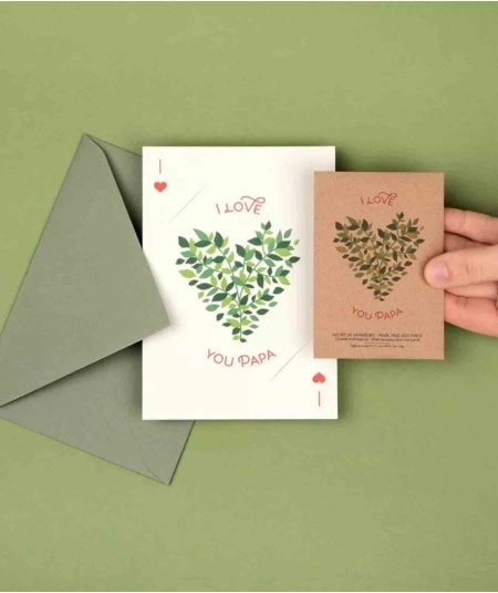 Cadeau-Carte de voeux sachet de graine – I Love You Papa-La Fabrique à Sachets-Mer(e)veilleuse